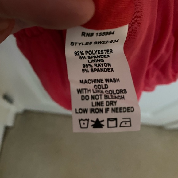 S BY SERENA ADRIAN DRESS SIZE XL IN CORAL - Picture 4 of 8